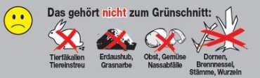 Graphik_Was gehört nicht in die Grünschnittsammlung?