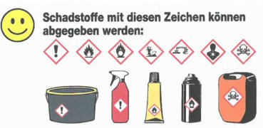 Graphik_Welche Schadstoffe können bei der Schadstoffsammelstelle bzw. der Schadstoffsammlung abgegeben werden?
