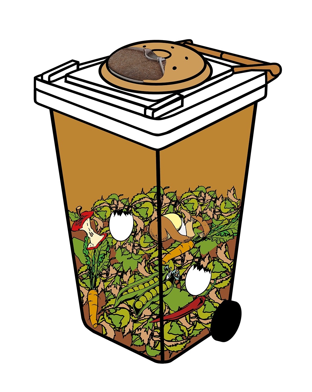 Biotonne mit Biofilterdeckel