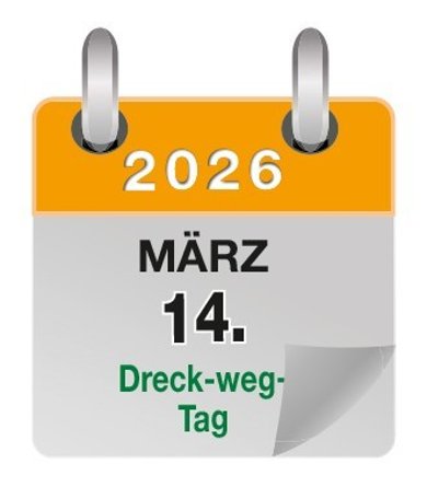 Dreck-weg-Tag 2026 - Kalenderblatt Dreck-weg-Tag 2026 - Kalenderblatt
