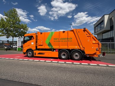 Elektro-Sperrmüllwagen des Kommunalen Servicebetriebs Koblenz Elektro-Sperrmüllwagen des Kommunalen Servicebetriebs Koblenz