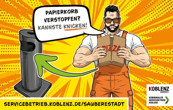 Straßenreiniger zerkleinert Reiner Pizzakarton vor Entsorgung Straßenreiniger zerkleinert Reiner Pizzakarton vor Entsorgung