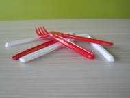 Foto Einweg-Kunststoff-Besteck 