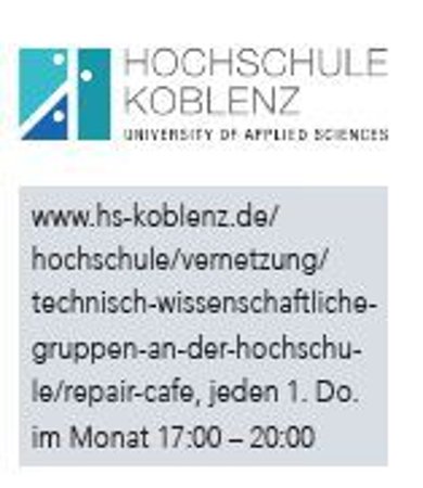 Repair-Cafe Kobenz an der Hochschule Koblenz Repair-Cafe Kobenz an der Hochschule Koblenz